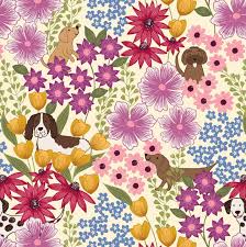 Dogs in Flowers